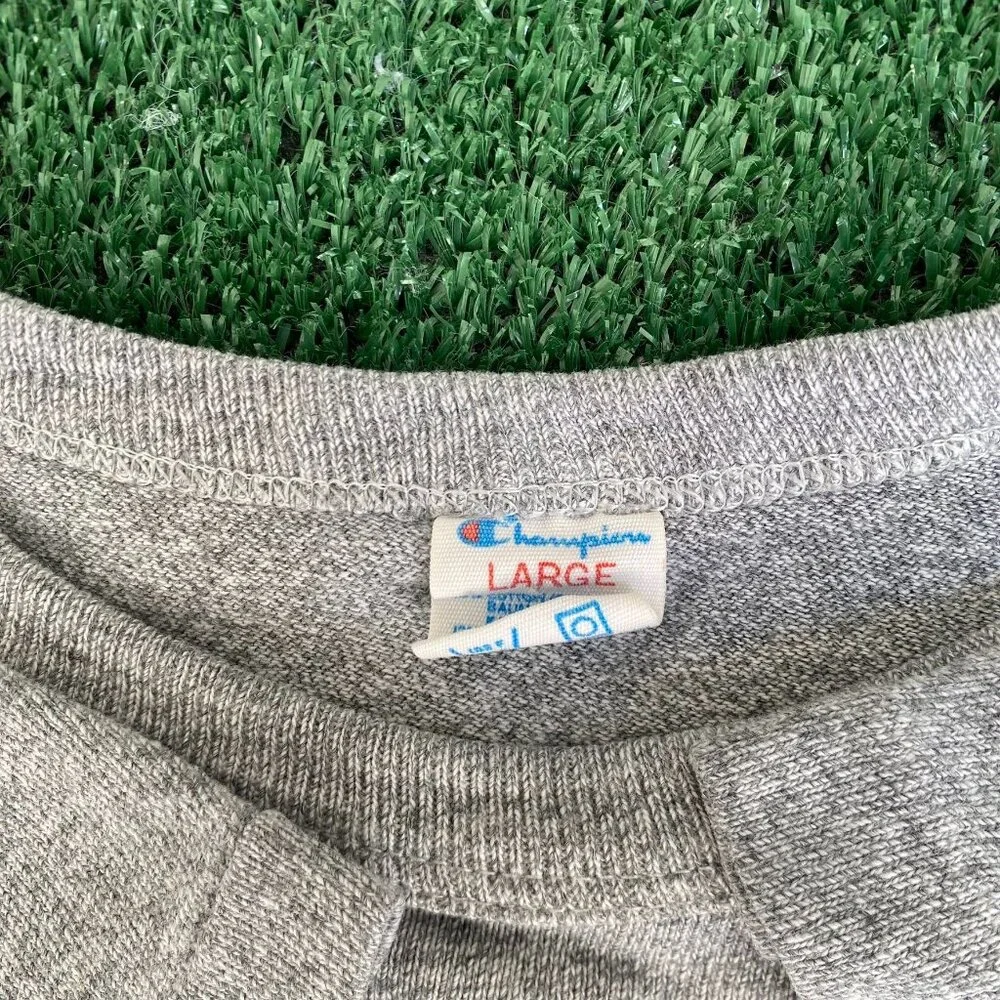 Vintage 90s Champion University Notre Dame T-Shirt Gray L Single Stitch College - Picture 4 of 5